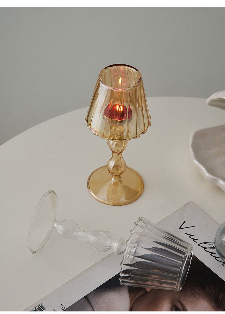 Szklany świecznik na tealighty