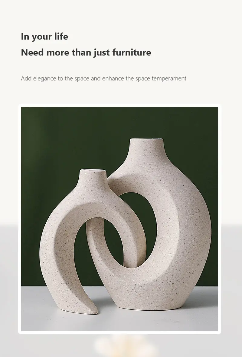 Ceramiczny wazon podwójny do nowoczesnych wnętrz