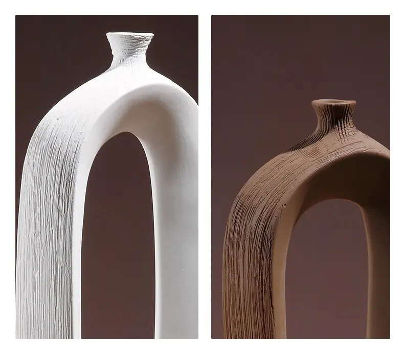 Designerski ceramiczny wazon z otworem