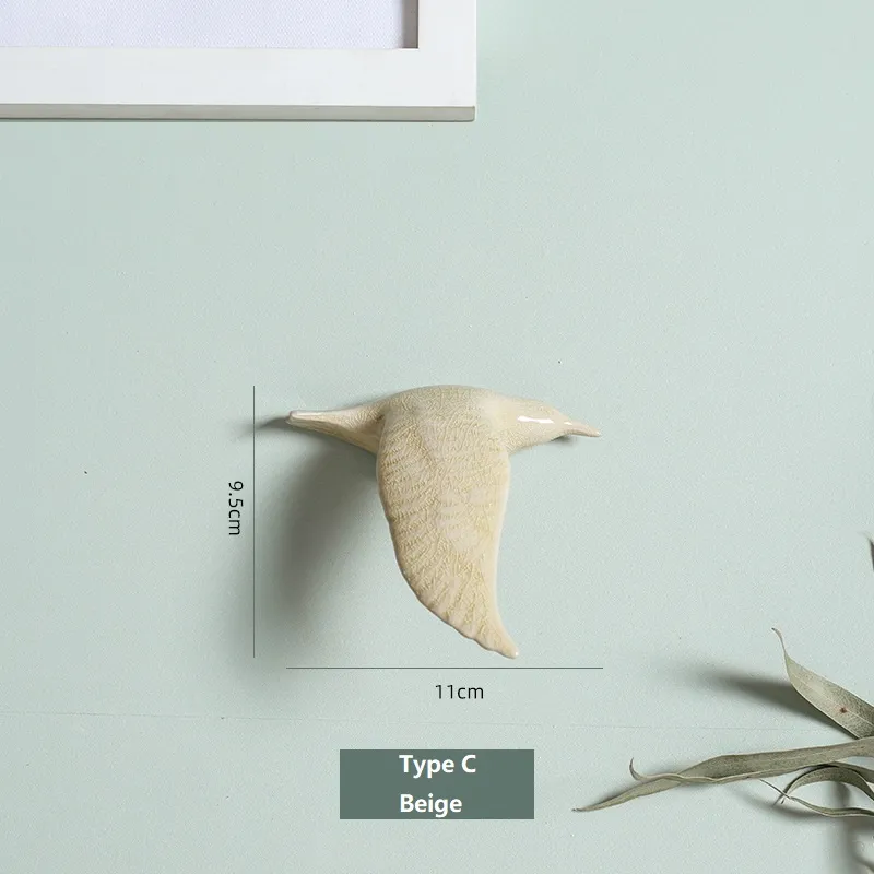 Ceramiczny ptak do zawieszenia dekoracja ścienna - różne kolory i wzory
