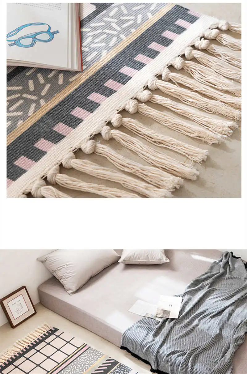 Dywanik mata podłogowa z frędzlami - różne wzory i rozmiary